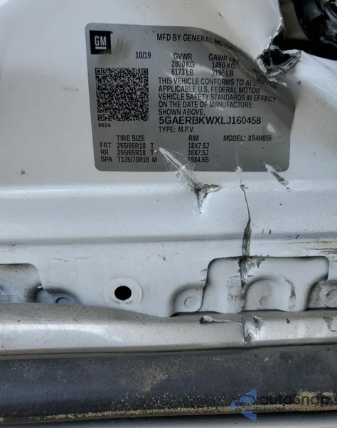 2020 Buick Enclave Essence from USA, damaged, VIN 5GAERBKWXLJ160458